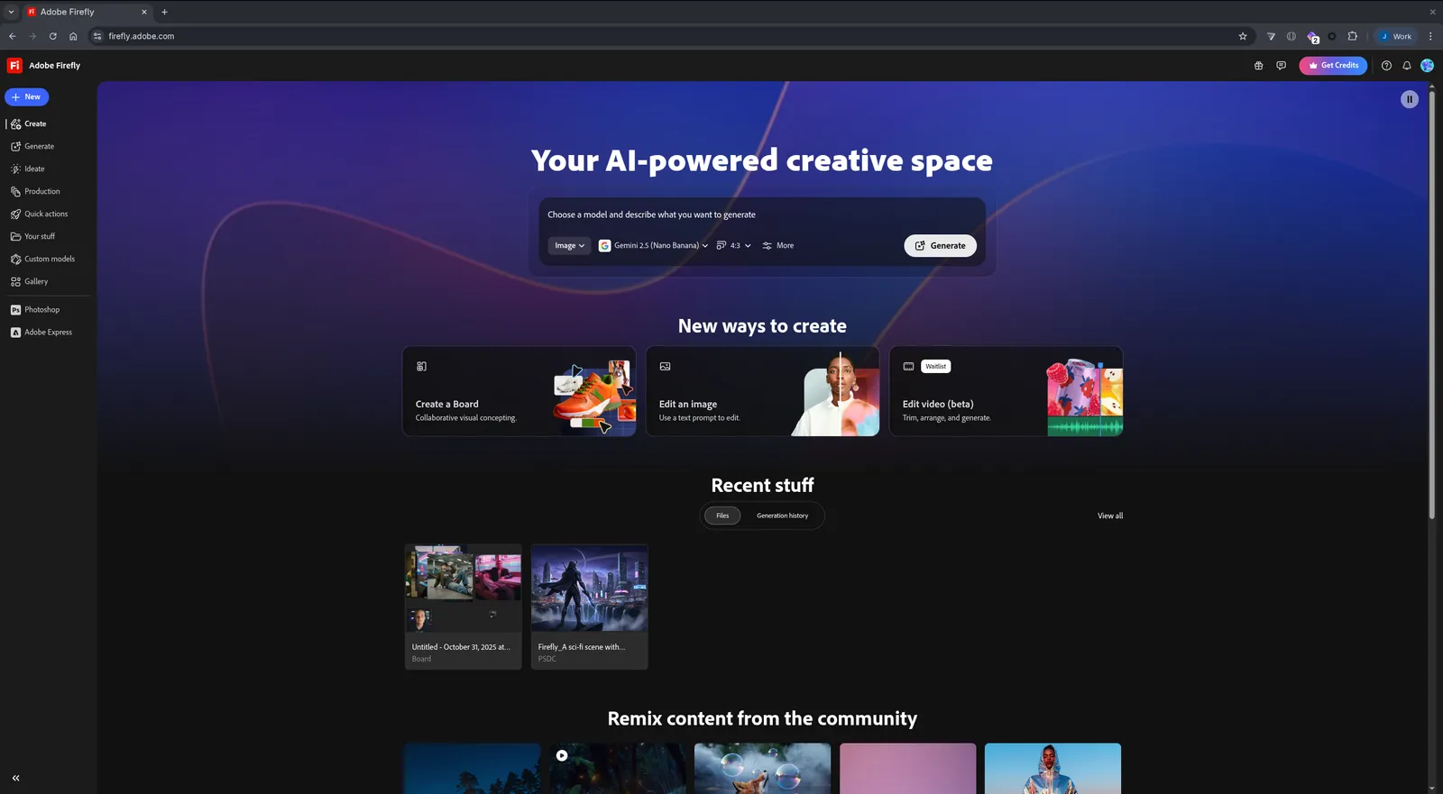 Adobe Firefly screenshot