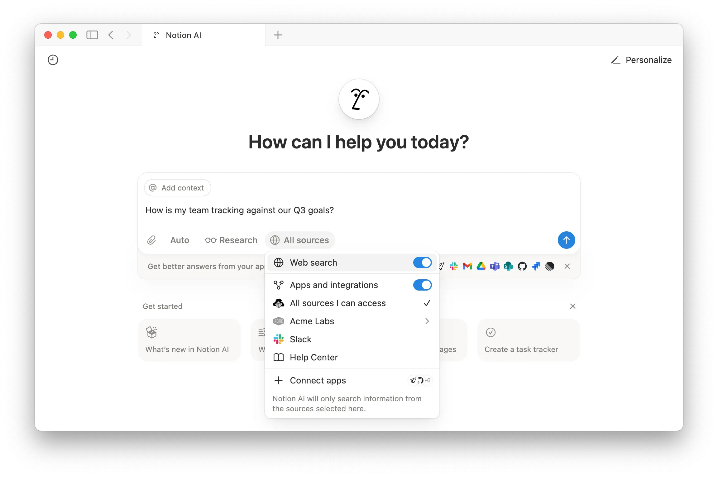 Notion AI screenshot 2